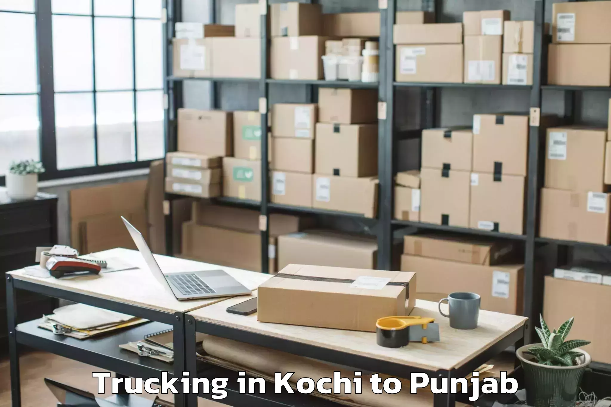 Efficient Kochi to Adampur Trucking